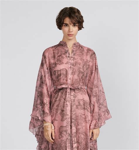 christian dior kaftan|Dioriviera Ruffled Caftan Pink and Gray Cotton Muslin with Toile .